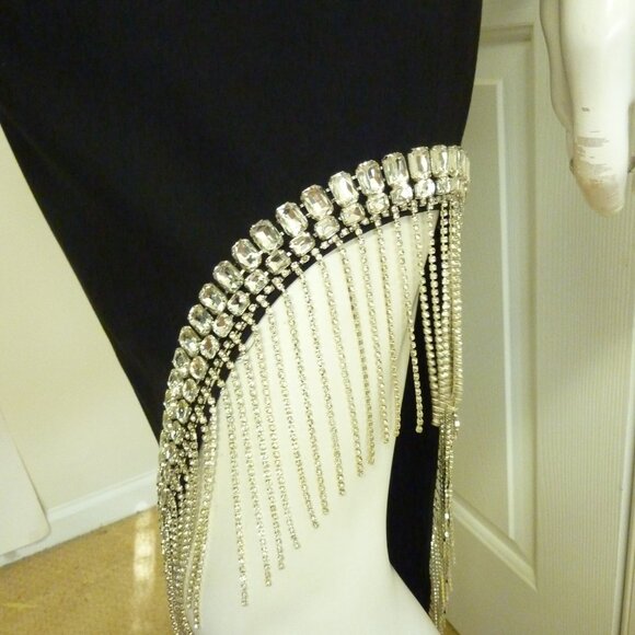 Cinq à Sept Sammy Rhinestone Fringe Midi Dress - Picture 14 of 16